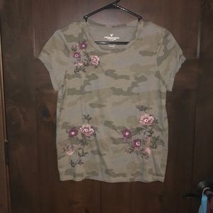 Camo and floral t